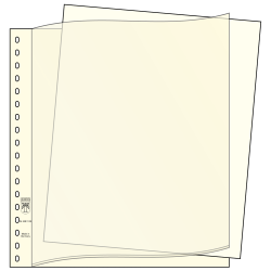 Feuilles intercalaires pour descriptif, Format 296 x 242 mm, blanches, paquet de 100
