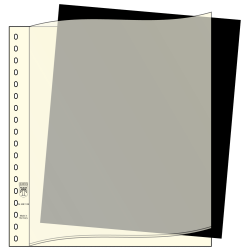 Feuilles intercalaires pour descriptif, Format 296 x 242 mm, noires, paquet de 100