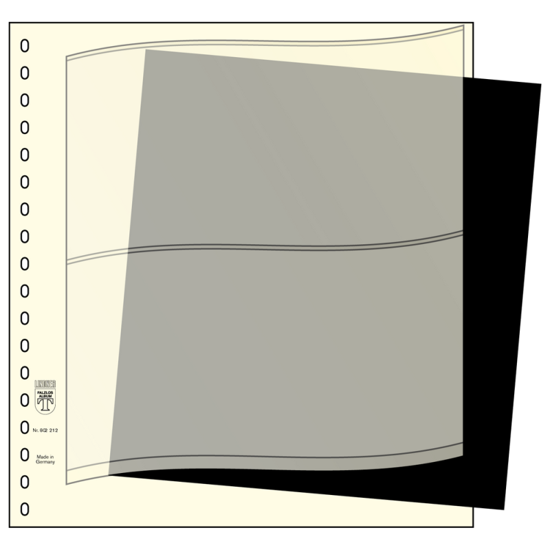 Feuilles intercalaires pour descriptif, Format 249 x 228 mm, noires, paquet de 100