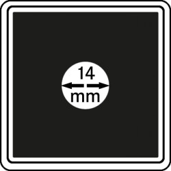 Capsules numismatiques CARRÉE 14 mm, paquet de 4