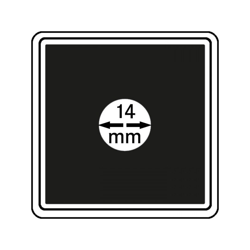 Capsules numismatiques CARRÉE 14 mm, paquet de 4