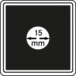 Capsules numismatiques CARRÉE 15 mm, paquet de 4