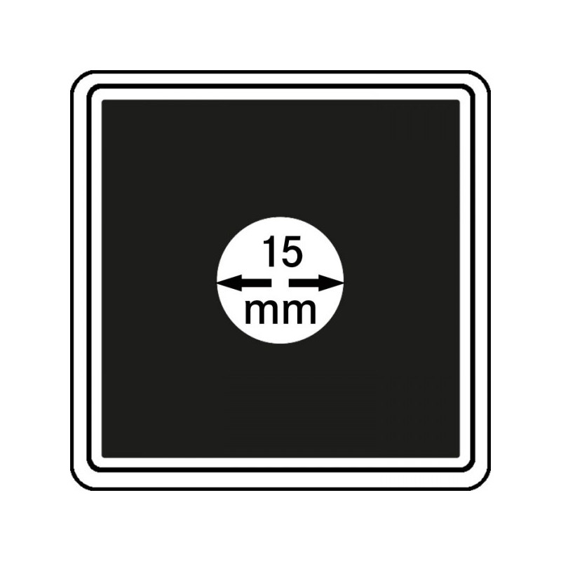 Capsules numismatiques CARRÉE 15 mm, paquet de 4