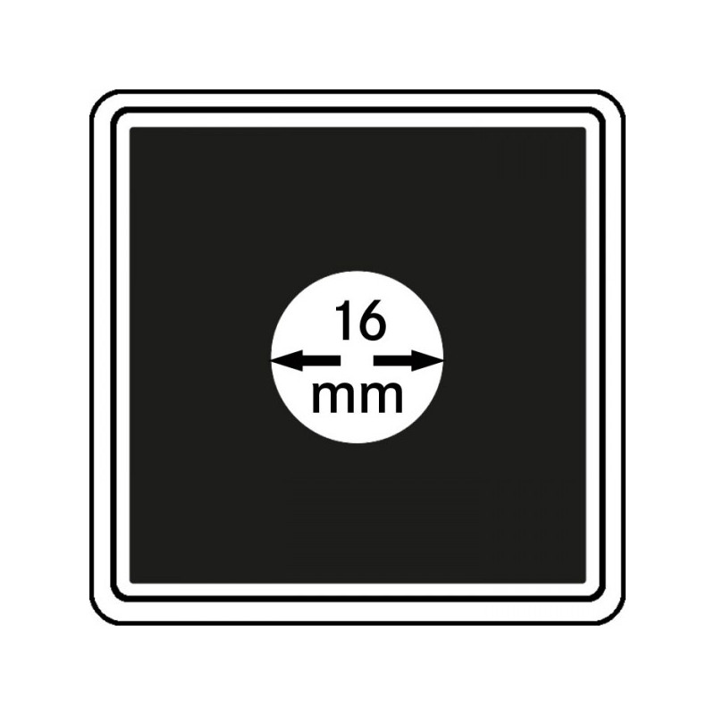 Capsules numismatiques CARRÉE 16 mm, paquet de 4