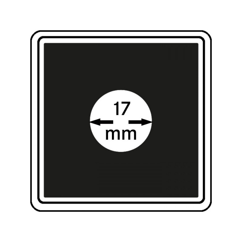 Capsules numismatiques CARRÉE 17 mm, paquet de 4