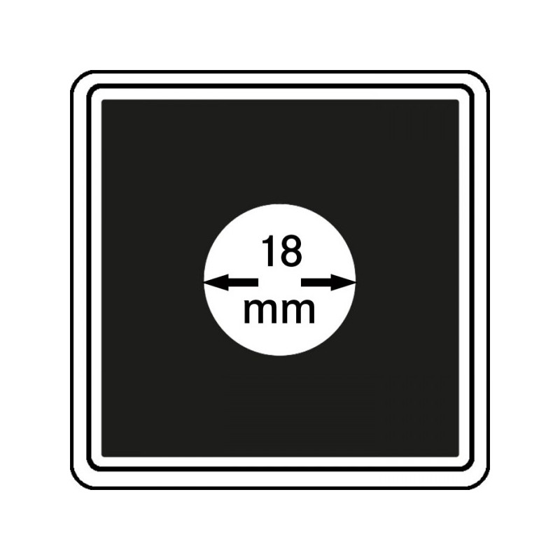 Capsules numismatiques CARRÉE 18 mm, paquet de 4
