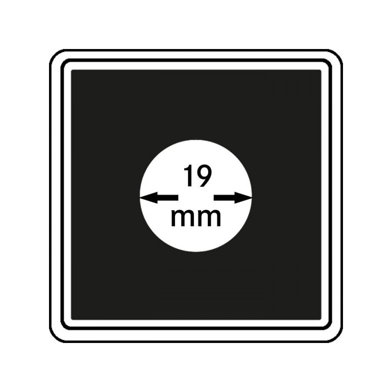 Capsules numismatiques CARRÉE 19 mm, paquet de 4