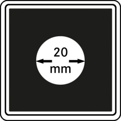 Capsules numismatiques CARRÉE 20 mm, paquet de 4