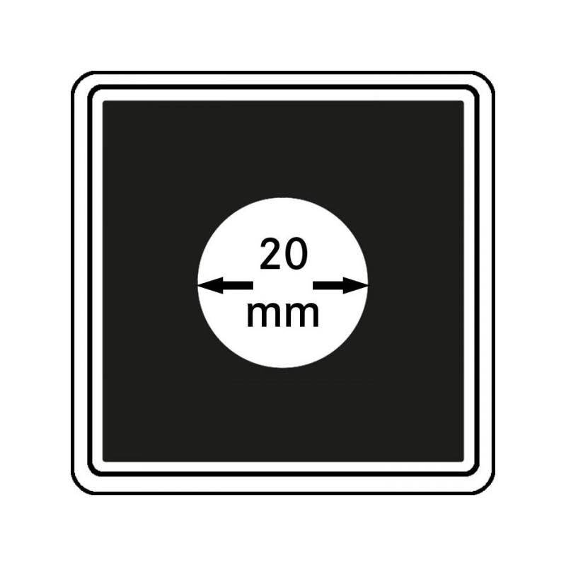 Capsules numismatiques CARRÉE 20 mm, paquet de 4