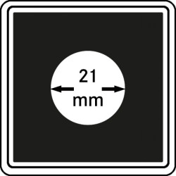 Capsules numismatiques CARRÉE 21 mm, paquet de 4