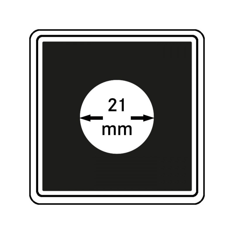 Capsules numismatiques CARRÉE 21 mm, paquet de 4