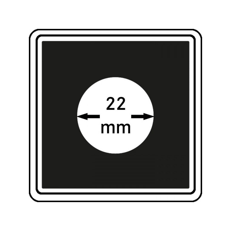 Capsules numismatiques CARRÉE 22 mm, paquet de 4