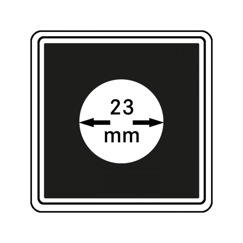 Capsules numismatiques CARRÉE 23 mm, paquet de 4