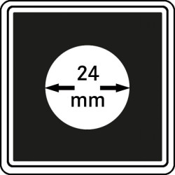 Capsules numismatiques CARRÉE 24 mm, paquet de 4