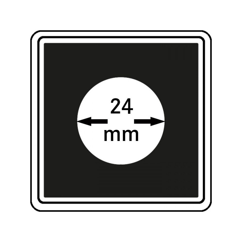 Capsules numismatiques CARRÉE 24 mm, paquet de 4