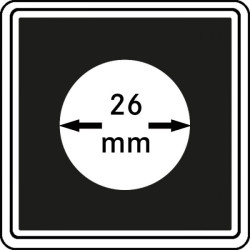 Capsules numismatiques CARRÉE 26 mm, paquet de 4