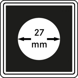 Capsules numismatiques CARRÉE 27 mm, paquet de 4