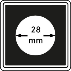 Capsules numismatiques CARRÉE 28 mm, paquet de 4