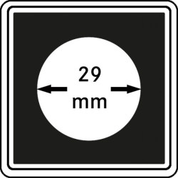 Capsules numismatiques CARRÉE 29 mm, paquet de 4