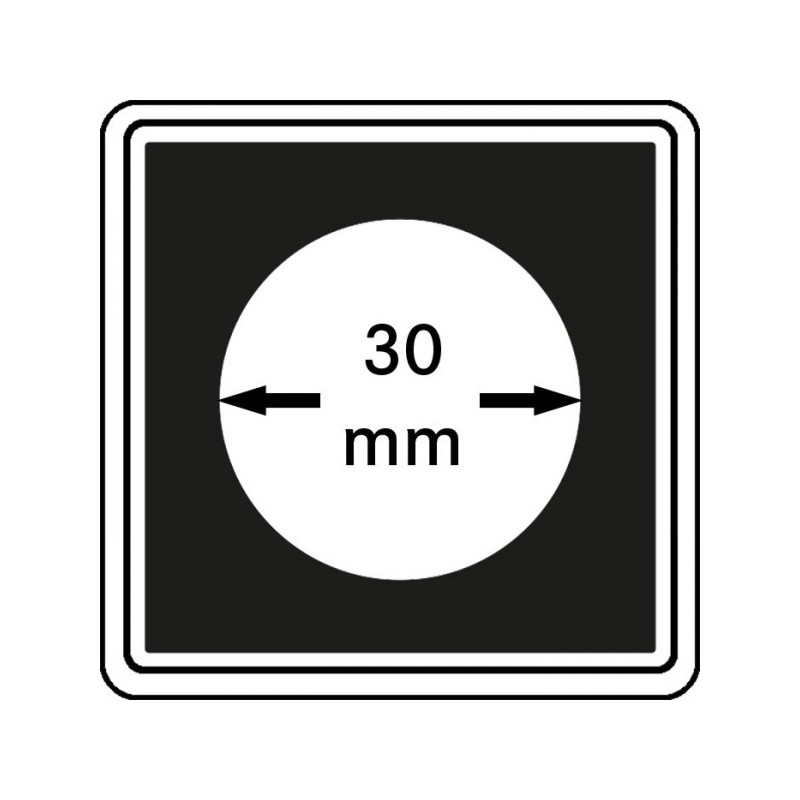 Capsules numismatiques CARRÉE 30 mm, paquet de 4