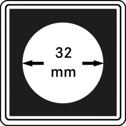 Capsules numismatiques CARRÉE 32 mm, paquet de 4