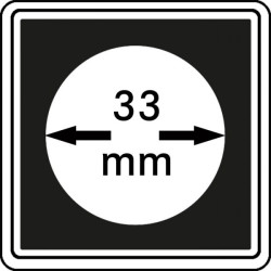 Capsules numismatiques CARRÉE 33 mm, paquet de 4