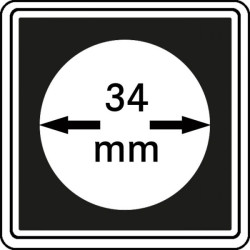 Capsules numismatiques CARRÉE 34 mm, paquet de 4