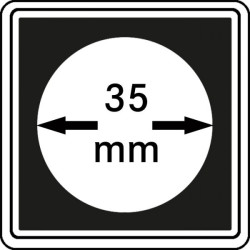 Capsules numismatiques CARRÉE 35 mm, paquet de 4