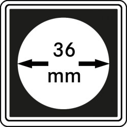 Capsules numismatiques CARRÉE 36 mm, paquet de 4