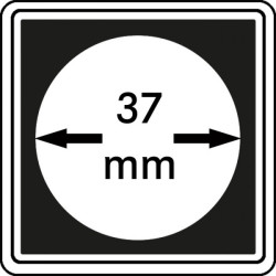 Capsules numismatiques CARRÉE 37 mm, paquet de 4