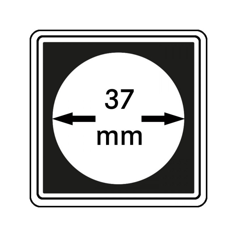 Capsules numismatiques CARRÉE 37 mm, paquet de 4