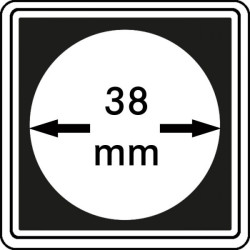 Capsules numismatiques CARRÉE 38 mm, paquet de 4