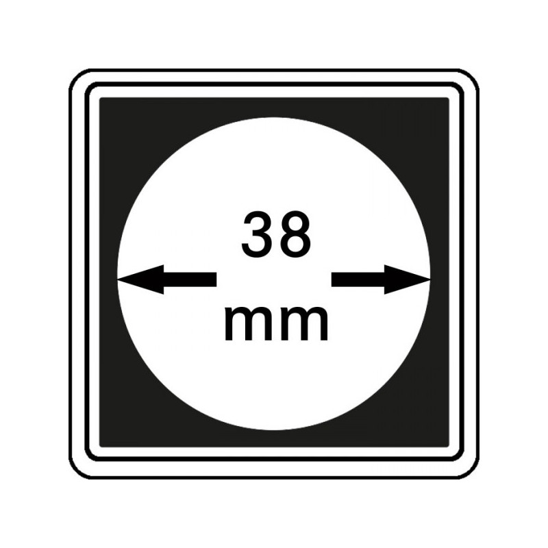 Capsules numismatiques CARRÉE 38 mm, paquet de 4
