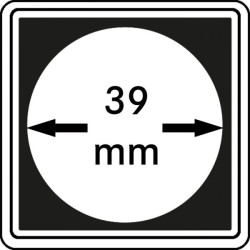 Capsules numismatiques CARRÉE 39 mm, paquet de 4