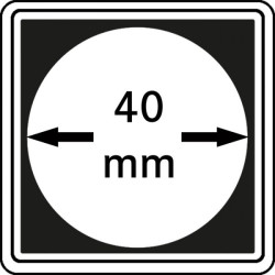 Capsules numismatiques CARRÉE 40 mm, paquet de 4