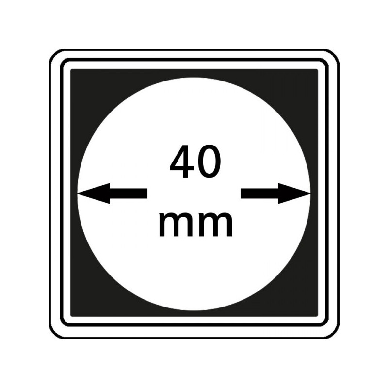 Capsules numismatiques CARRÉE 40 mm, paquet de 4