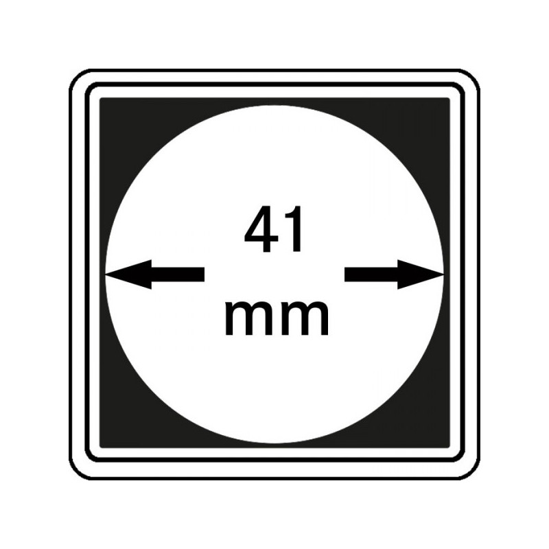 Capsules numismatiques CARRÉE 41 mm, paquet de 4