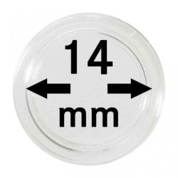 Capsules monnaies Ø intérieur 14 mm, paquet de 100
