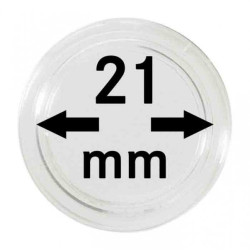 Capsules monnaies Ø intérieur 21 mm, paquet de 100