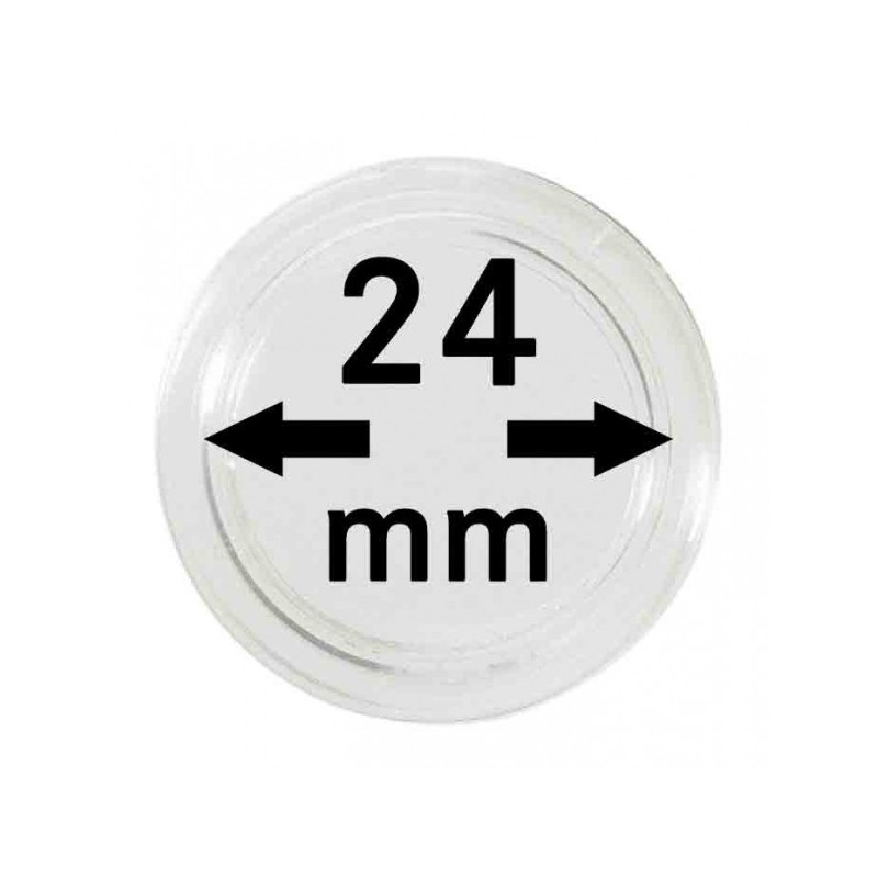 Capsules monnaies Ø intérieur 24 mm, paquet de 100