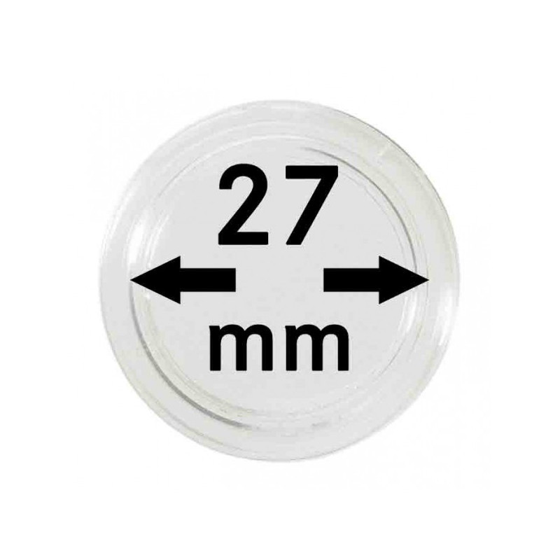 Capsules monnaies Ø intérieur 27 mm, paquet de 100