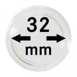 Capsules monnaies Ø intérieur 32 mm, paquet de 100