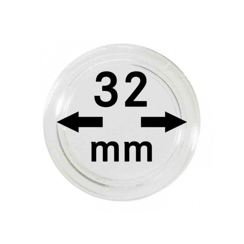 Capsules monnaies Ø intérieur 32 mm, paquet de 100