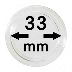 Capsules monnaies Ø intérieur 33 mm, paquet de 100