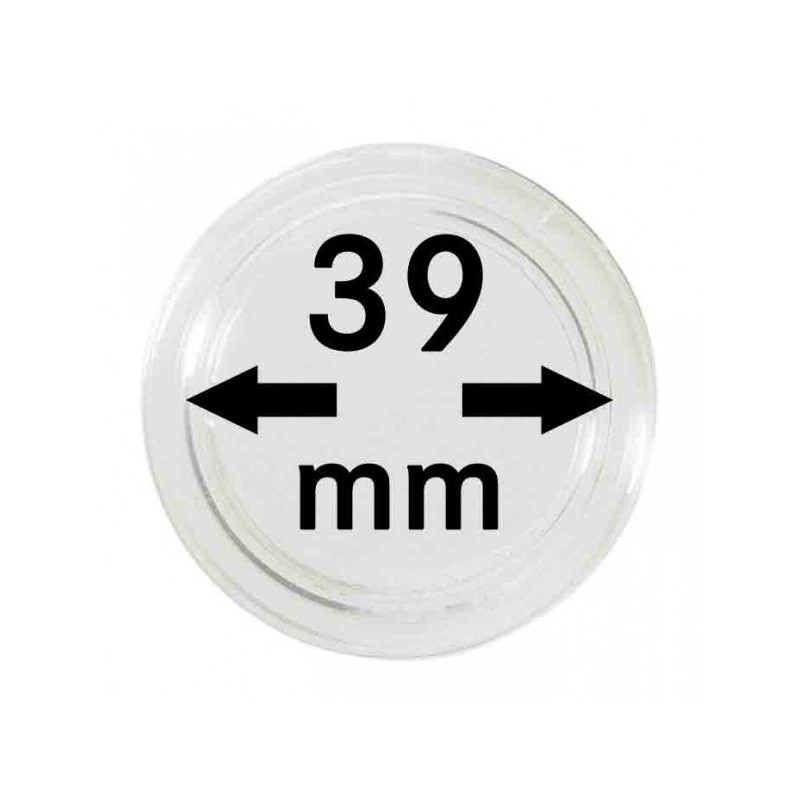 Capsules monnaies Ø intérieur 39 mm, paquet de 100