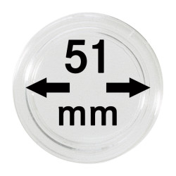 Capsules monnaies Ø intérieur 51 mm, paquet de 100