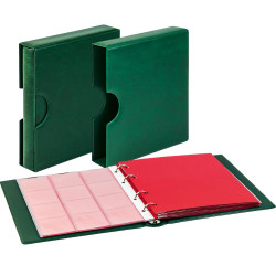 Ensemble: Album-karat CLASSIC avec boitier de protection à  encoches - vert