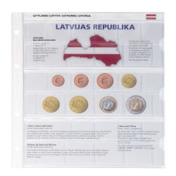 Feuille pré-imprimée karat pour séries EURO courantes-NOUVEAUX PAYS EURO: Lettonie