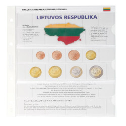 Feuille pré-imprimée karat pour séries EURO courantes-NOUVEAUX PAYS EURO: Lituanie