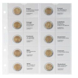 Feuille numismatique pré-imprimée karat 2 Euro commémoratives chronologique: Belgique 2012 - Allemagne 2013